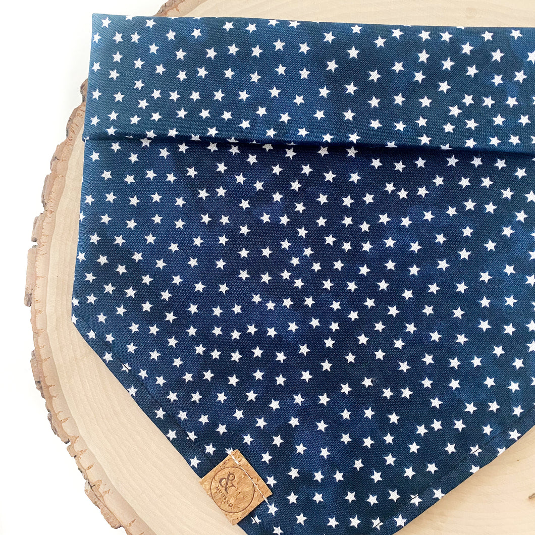 patriotic blue stars dog bandana