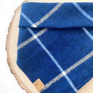 cobalt flannel dog bandana