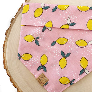 pink lemonade dog bandana