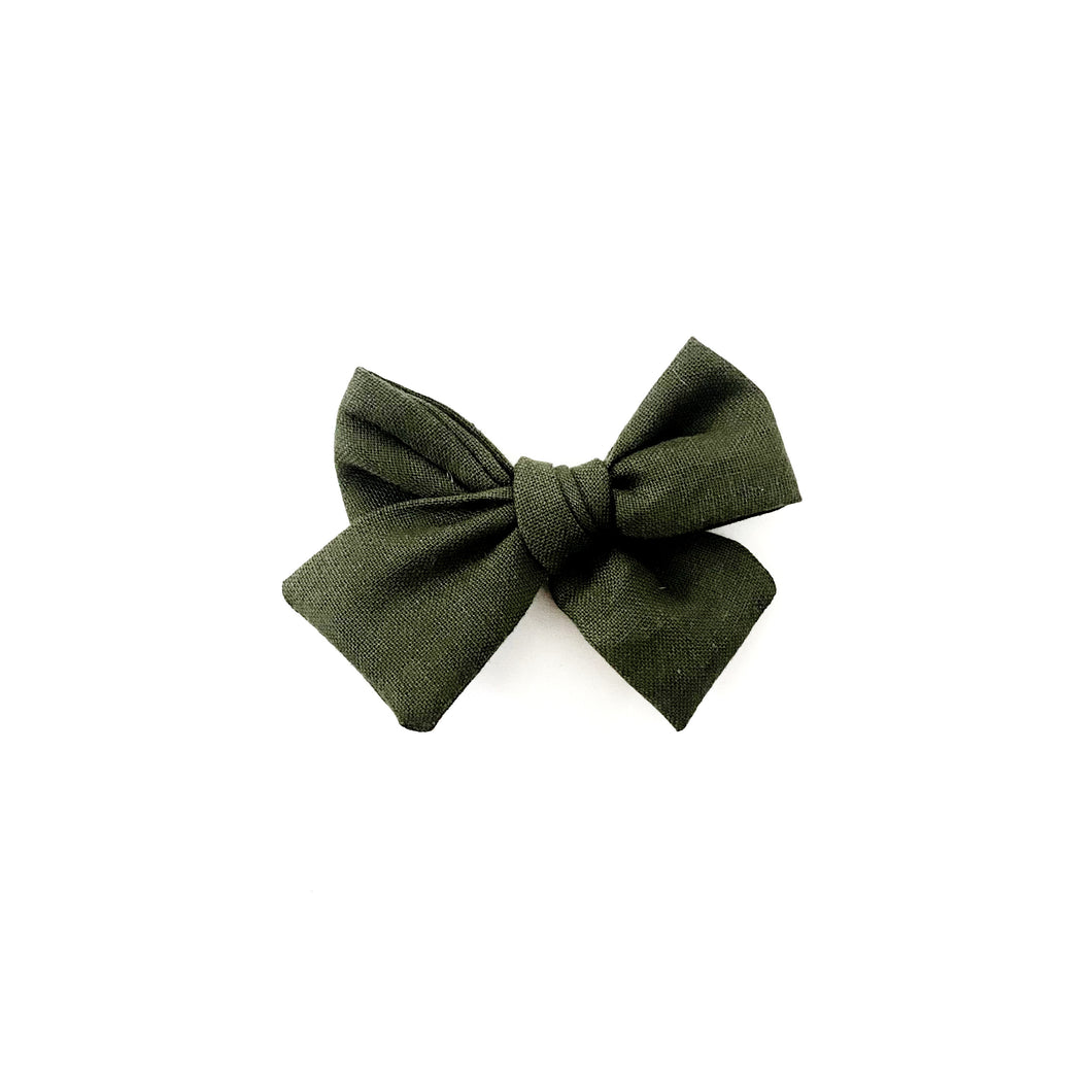 olive green hairbow