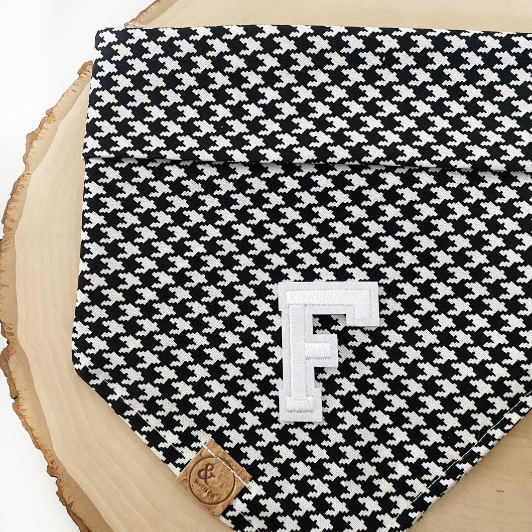 houndstooth letterman dog bandana