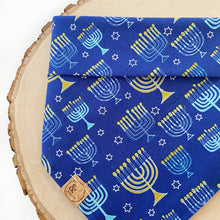 Load image into Gallery viewer, celebrate hanukkah dog bandana
