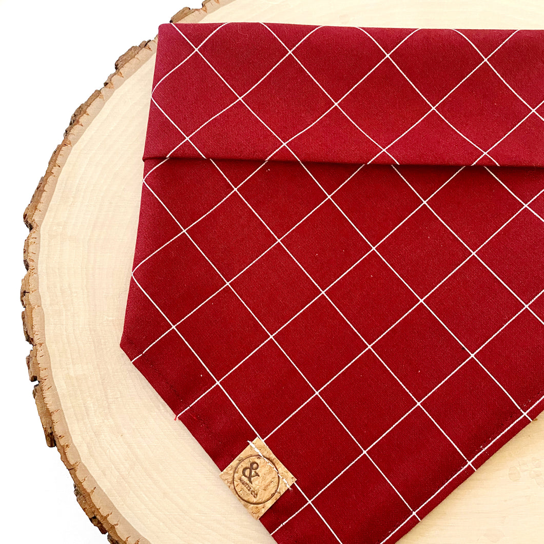 merry plaid dog bandana