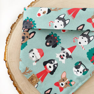 happy pawlidays dog bandana