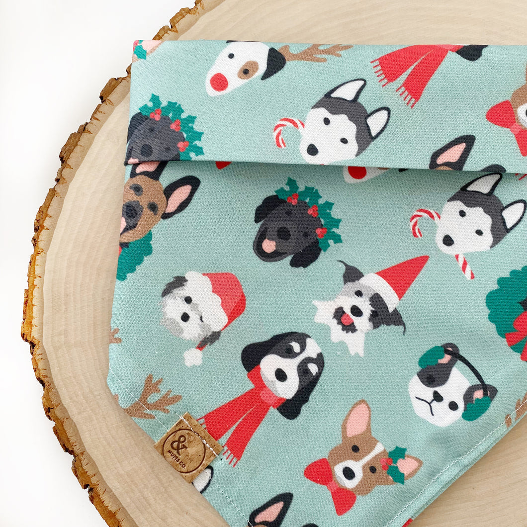 happy pawlidays dog bandana