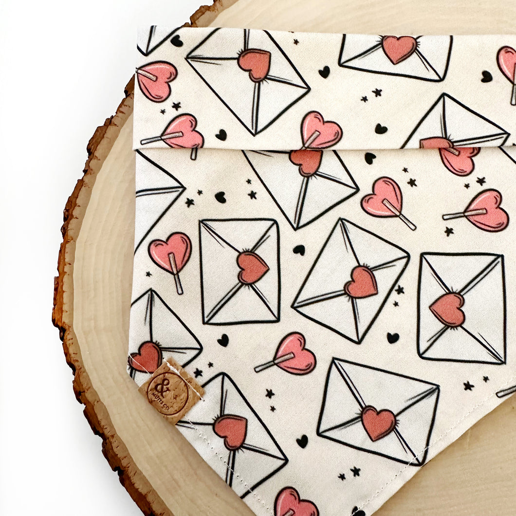 love notes dog bandana