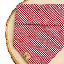 Load image into Gallery viewer, red houndstooth dog bandana
