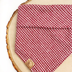 red houndstooth dog bandana