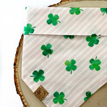 Load image into Gallery viewer, pink clover dog bandana
