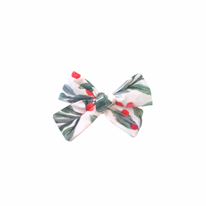 under the mistletoe hair bow