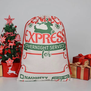 personalized reindeer express santa sack