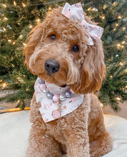 Load image into Gallery viewer, LAST CHANCE! pink christmas dog bandana (XS, S/M)
