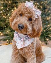 Load image into Gallery viewer, pink christmas dog bandana
