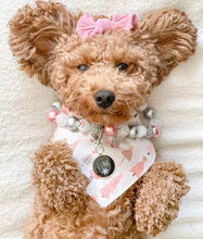 Load image into Gallery viewer, LAST CHANCE! pink christmas dog bandana (XS, S/M)
