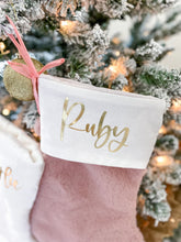 Load image into Gallery viewer, personalized faux fur stocking
