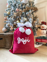 Load image into Gallery viewer, luxury red velvet santa sack
