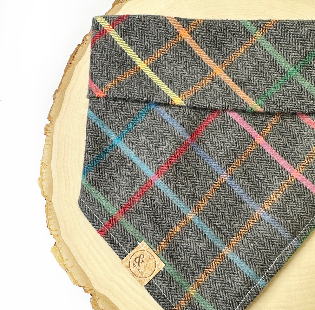 marshmallow fireside flannel dog bandana
