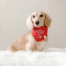 Load image into Gallery viewer, kisses dog bandana

