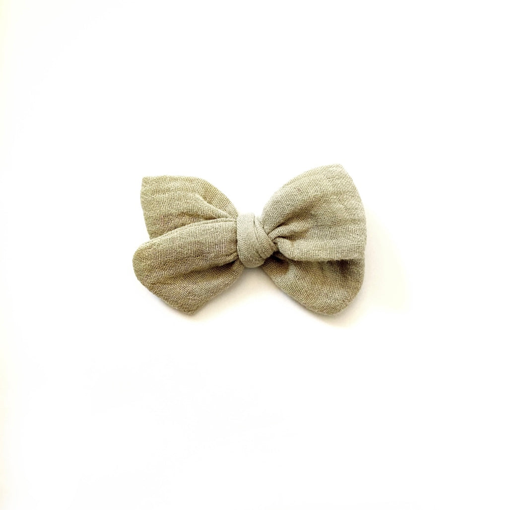 matcha gauze hairbow