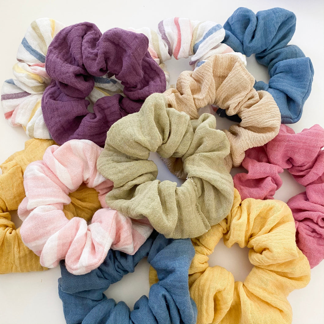 matching gauze scrunchie