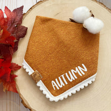 Load image into Gallery viewer, personalized maple butter with lace dog bandana

