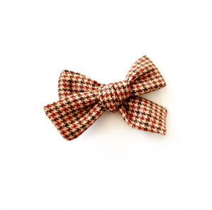 snickerdoodle flannel hair bow
