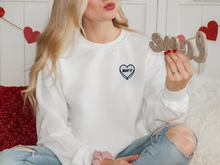 Load image into Gallery viewer, candy heart crewneck in white
