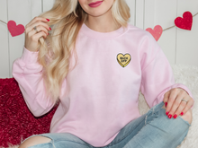 Load image into Gallery viewer, candy heart crewneck in light pink
