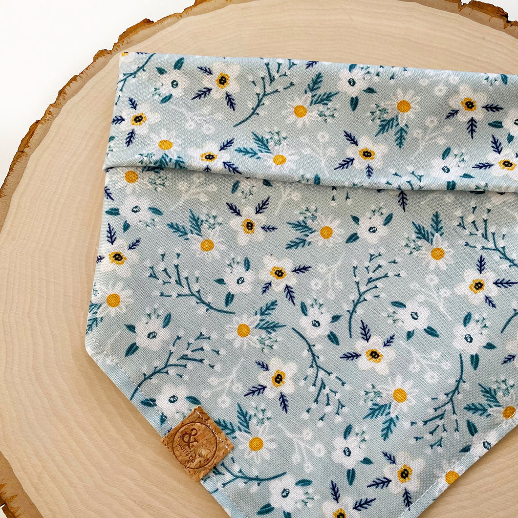 fawn floral dog bandana