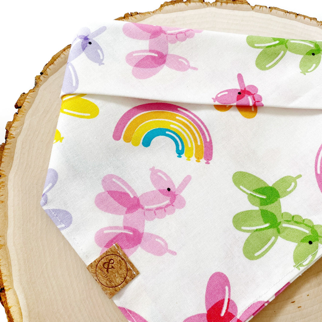 balloon unicorns dog bandana